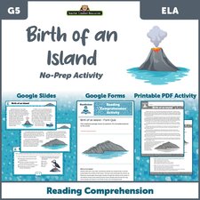 Birth of an Island - Reading Comprehension Activity Google Slides