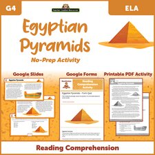 Egyptian Pyramids - Reading Comprehension Activity Google Slides