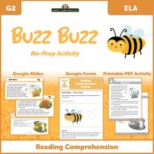 Buzz Buzz - Reading Comprehension Activity Google Slides