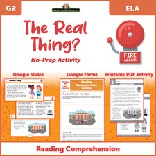 The Real Thing - Reading Comprehension Activity Google Slides