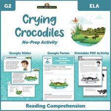 Crying Crocodiles - Reading Comprehension Activity Google Slides