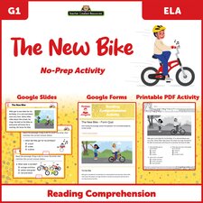 The New Bike - Reading Comprehension Activity Google Slides