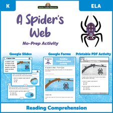 A Spider's Web - Reading Comprehension Activity Google Slides