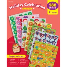 Holiday Celebrations Sparkle Stickers Variety Pack