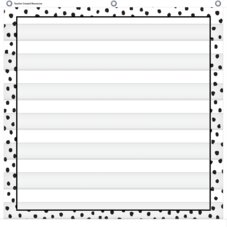 Black Painted Dots on White 7 Pocket Chart