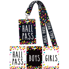 Confetti Hall Pass Lanyards