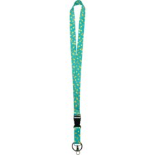 Teal Confetti Lanyard