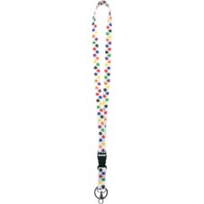 Colorful Paw Prints Lanyard