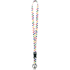 Colorful Paw Prints Lanyard