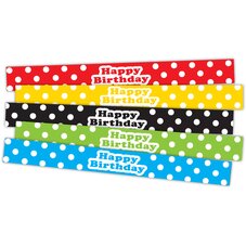 Polka Dots Happy Birthday Slap Bracelets