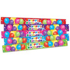 Happy Birthday Balloons Slap Bracelets