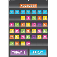 Black Calendar Pocket Chart