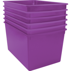 Purple Plastic Multi-Purpose Bin 6 Pack