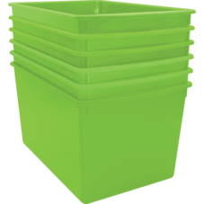 Lime Plastic Multi-Purpose Bin 6 Pack