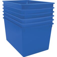 Blue Plastic Multi-Purpose Bin 6 pack