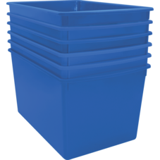 Blue Plastic Multi-Purpose Bin 6 pack