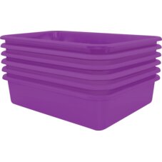 Purple Large Plastic Letter Tray 6 Pack