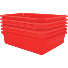 Red Large Plastic Letter Tray 6 Pack