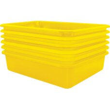 Yellow Large Plastic Letter Tray 6 Pack