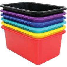 Bold Colors Small Plastic Storage Bins Set of 6