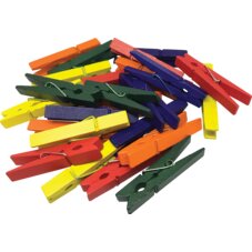 STEM Basics: Medium Multicolor Clothespins - 50 Count