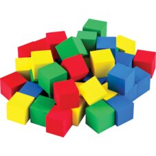 STEM Basics: Multicolor 3/4" Foam Cubes - 40 Count