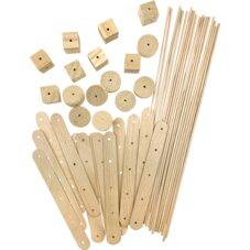 STEM Basics: Wood Construction Kit - 66 count