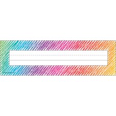 Colorful Scribble Flat Name Plates