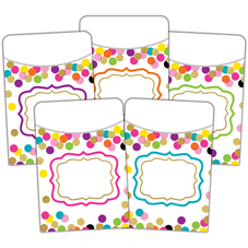 Confetti Library Pockets - Multi-Pack