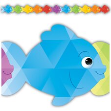 Colorful Fish Die-Cut Border Trim