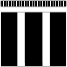 Black and White Vertical Stripes Straight Border Trim