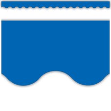 Blue Scalloped Border Trim