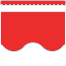 Red Scalloped Border Trim