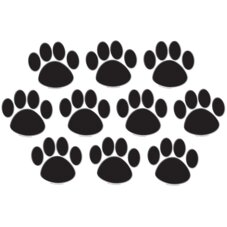 Black Paw Prints Accents