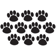 Black Paw Prints Accents