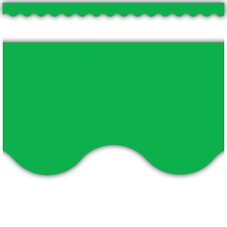 Green Scalloped Border Trim