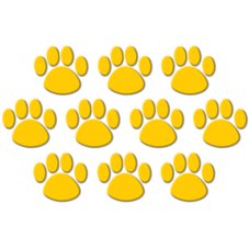 Gold Paw Prints Accents