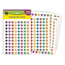 Colorful Paw Prints Mini Stickers