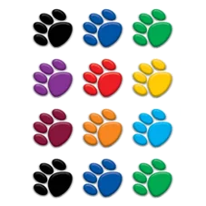 Colorful Paw Prints Mini Accents
