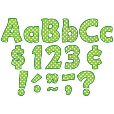 Lime Polka Dots Funtastic 4" Letters Combo Pack