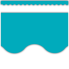 Teal Scalloped Border Trim