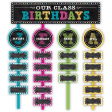 Chalkboard Brights Our Class Birthdays Mini Bulletin Board