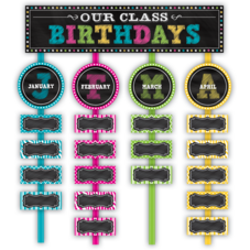 Chalkboard Brights Our Class Birthdays Mini Bulletin Board