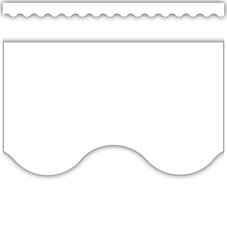 White Scalloped Border Trim