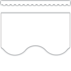 White Scalloped Border Trim