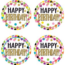 Confetti Happy Birthday Wear 'Em Badges