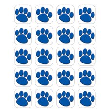 Blue Paw Prints Stickers