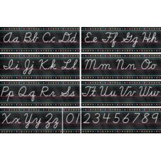 Chalkboard Brights Cursive Writing Bulletin Board Display Set