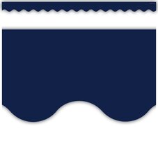 Navy Scalloped Border Trim