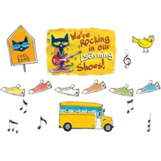 Pete the Cat We're Rocking in Our Learning Shoes Bulletin Board